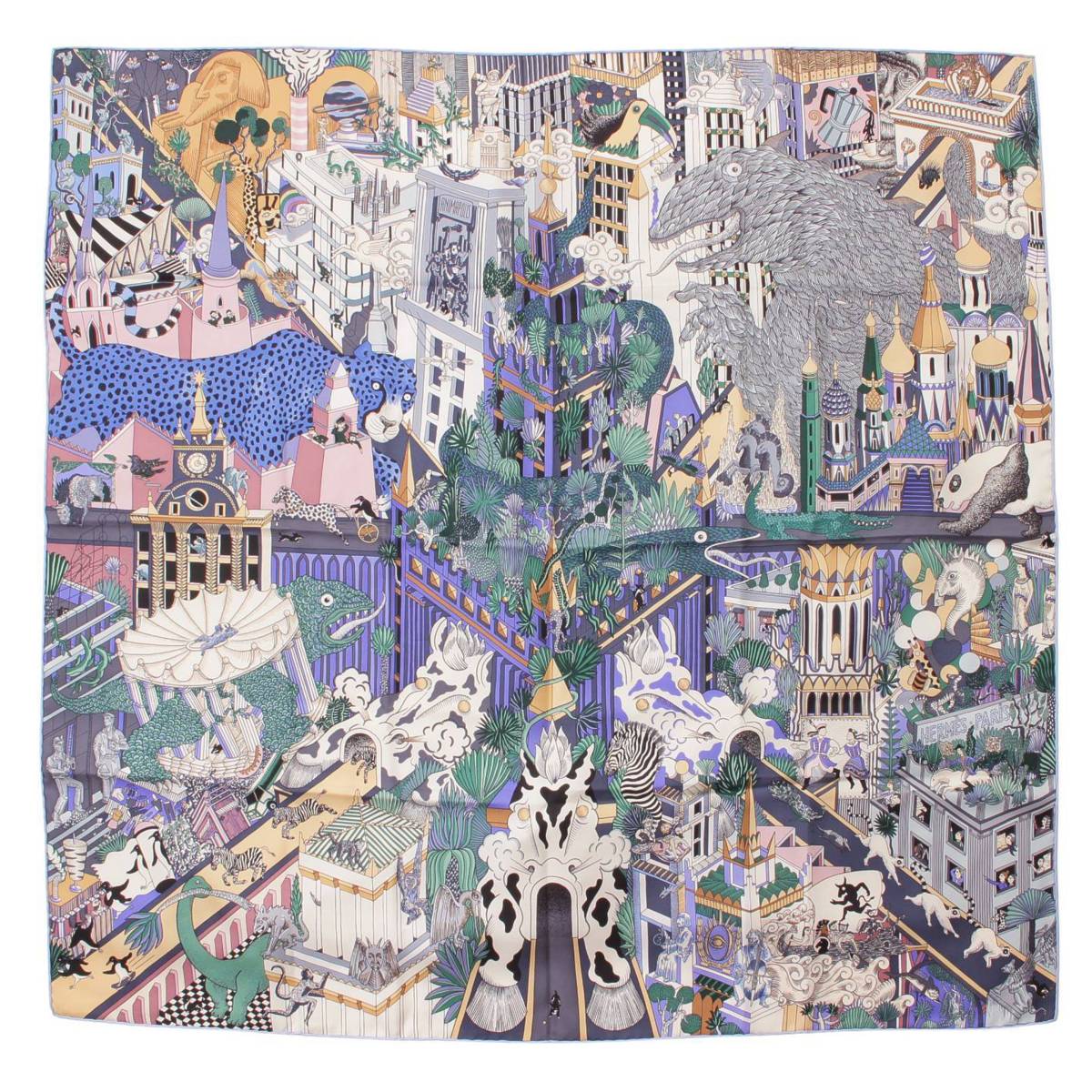 楽天市場】【エルメス】Hermes カレ90 シルクスカーフ ANIMA POLIS