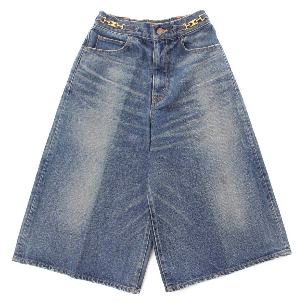 楽天市場】【セリーヌ】Celine トリオンフチェーン装飾 ハーフ デニム