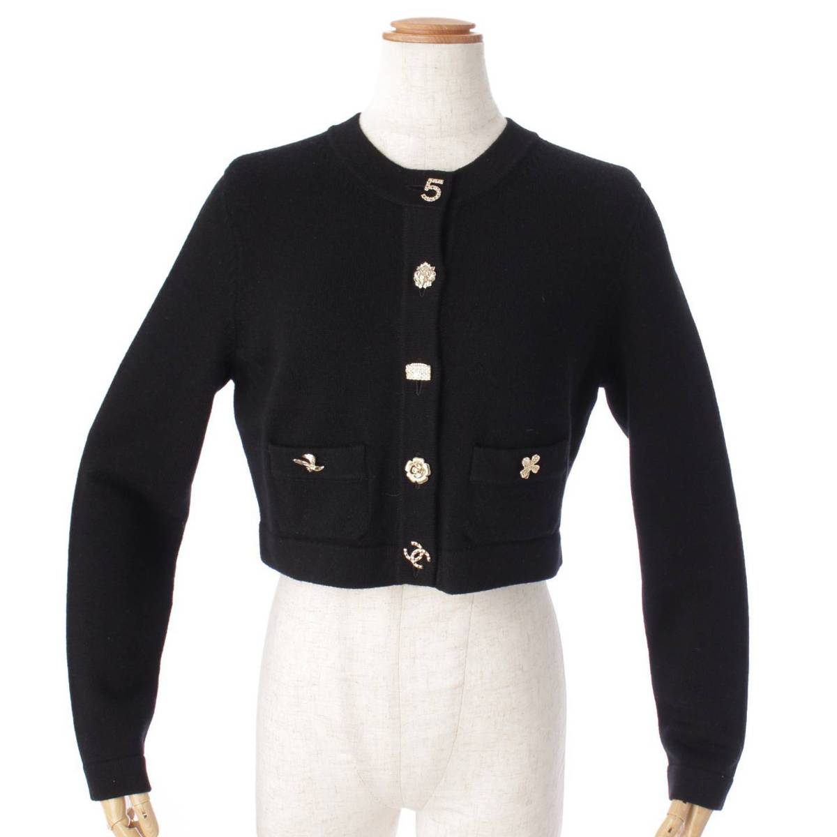 楽天市場】【シャネル】Chanel カシミヤ アイコンボタン カーディガン