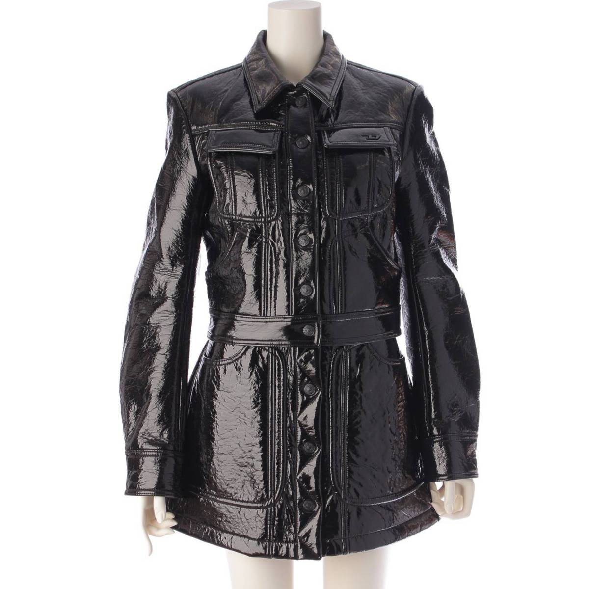 楽天市場】【ディーゼル】Diesel エナメル フェイクレザー ジャケット