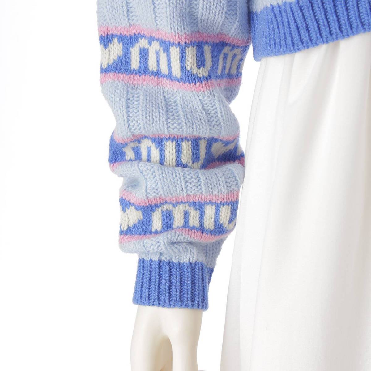 楽天市場】【ミュウミュウ】Miu Miu 21年 ロゴ ジャガード ボーダー