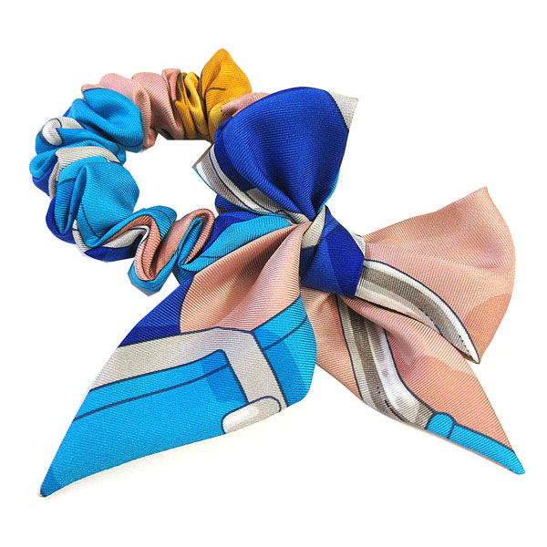 楽天市場】≪新品≫エルメス シュシュ ベラ ベージュ / ブルー リボン