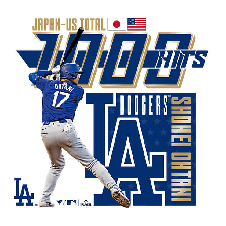楽天市場】ファナティクス 大谷翔平 日米通算1000本安打 記念Tシャツ