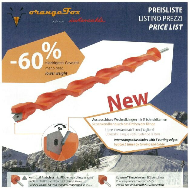 楽天市場】25-26 ORANGE FOX プラスチックドリルBit アルペンスキー