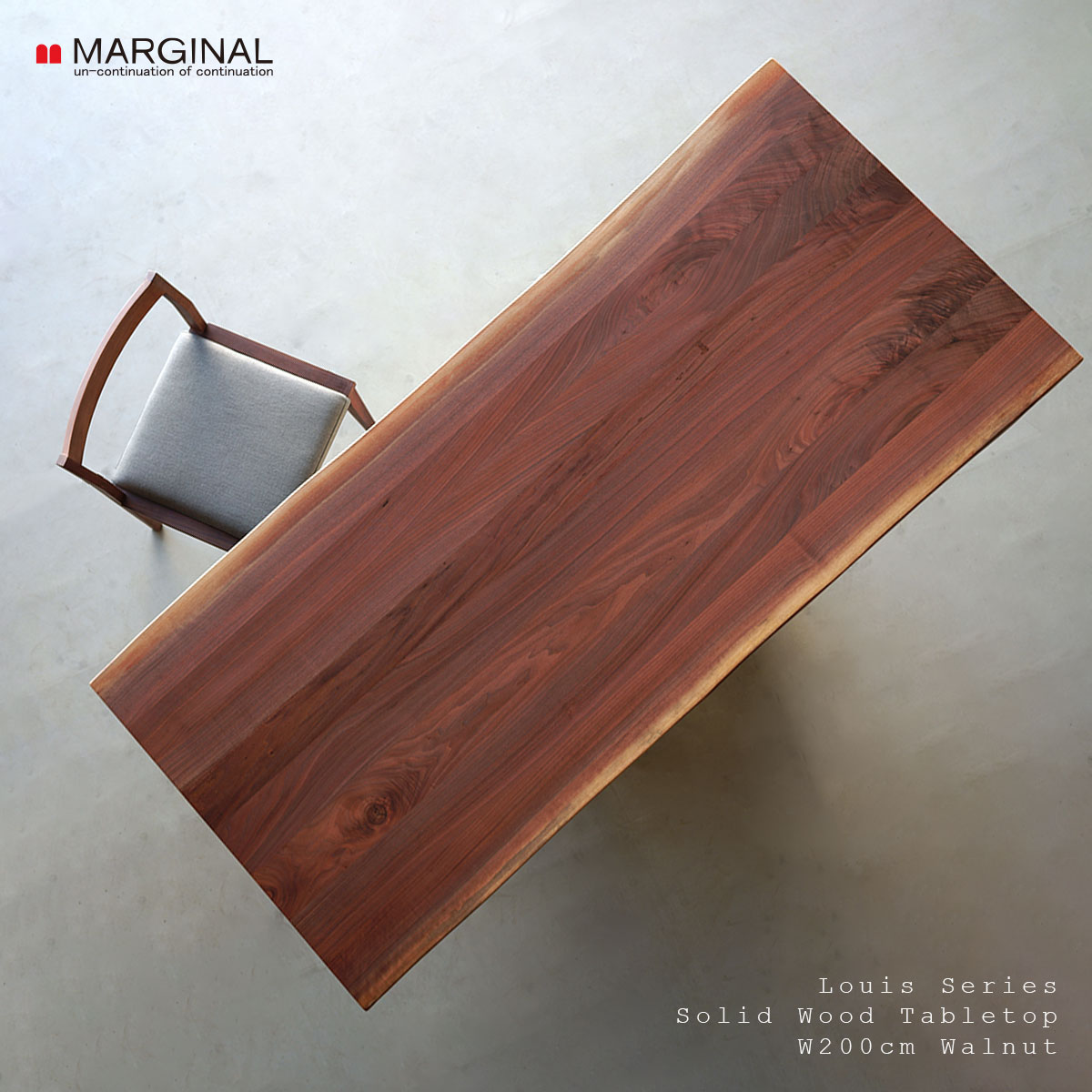 楽天市場】【ウォールナット 耳付きハギ材 天板のみ】W200 長方形 四角