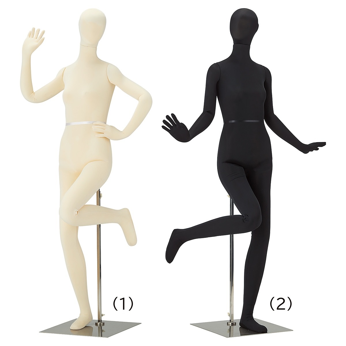 楽天市場】フレキシブルマネキン 婦人 ブラック 1台関節・手先が自由に