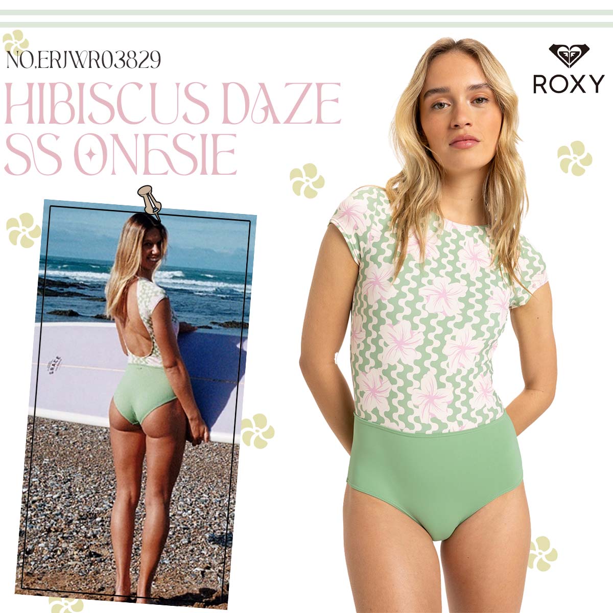 楽天市場】25 SS ROXY ロキシー 水着 HIBISCUS DAZE SS ONESIE スイム