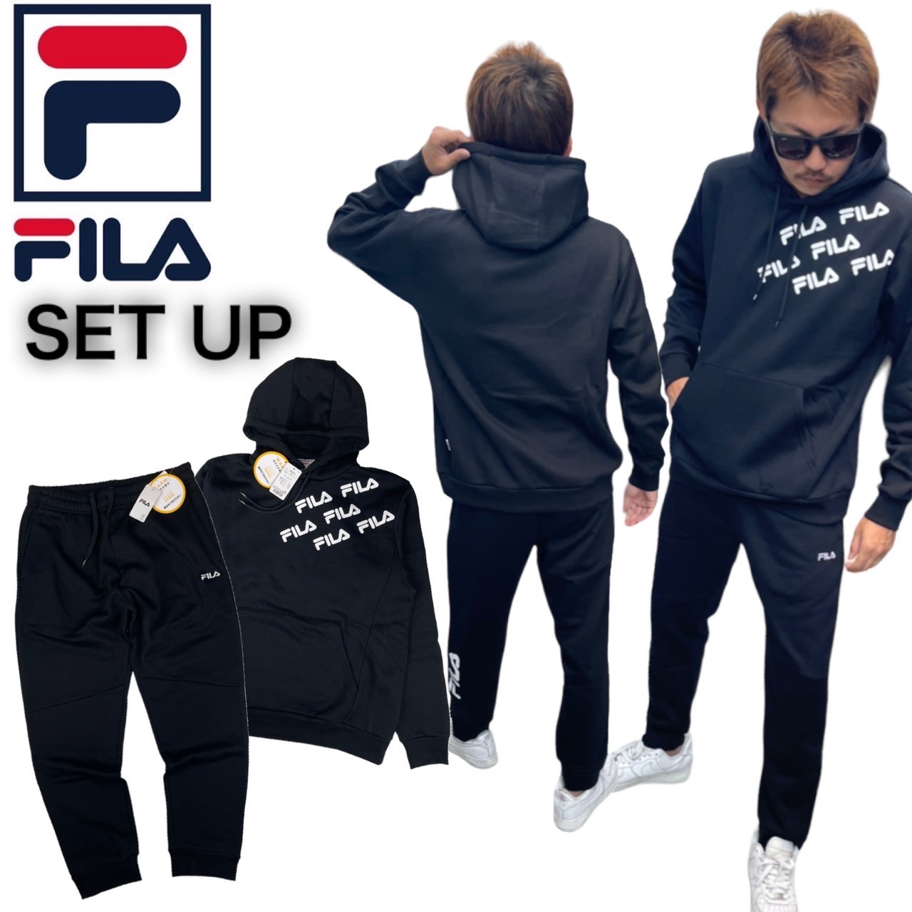 楽天市場】フィラ Fila ジャージ 上下 セットアップ メンズ 部屋着