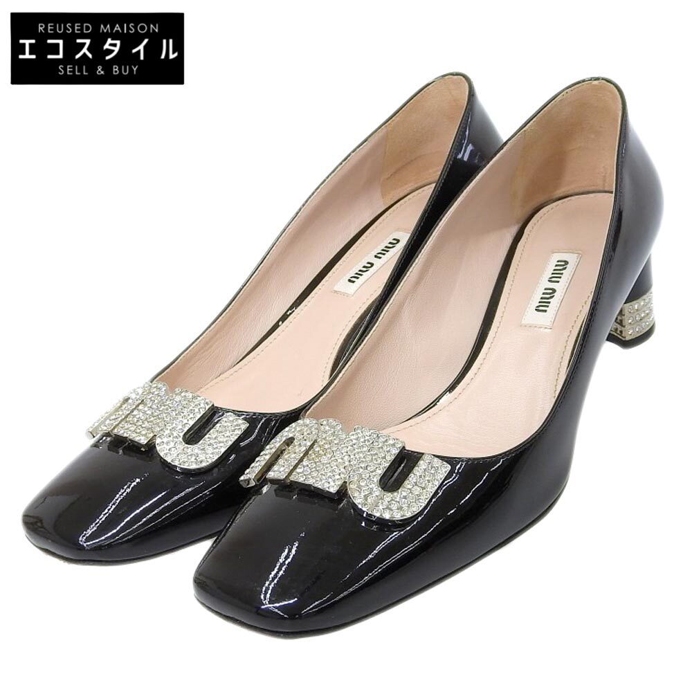 楽天市場】MIUMIU ミュウミュウ MIU MIU ミュウミュウ ロゴ ビジュー