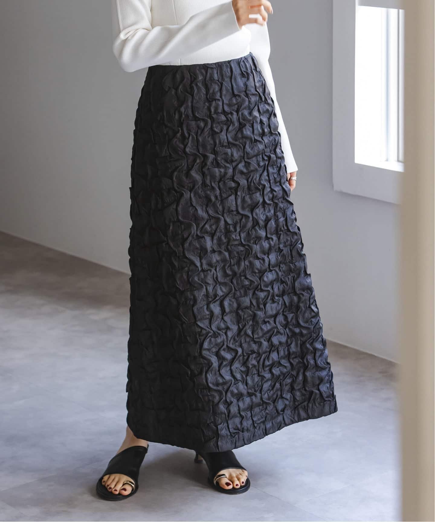 NOBLE｜ランダムタックジャガードスカート | Rakuten Fashion(楽天