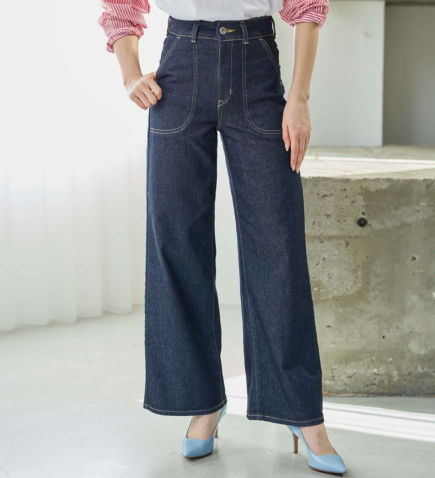 EDWIN ONLINE MALL｜SOMETHING LISAレースアップワイドデニムパンツ