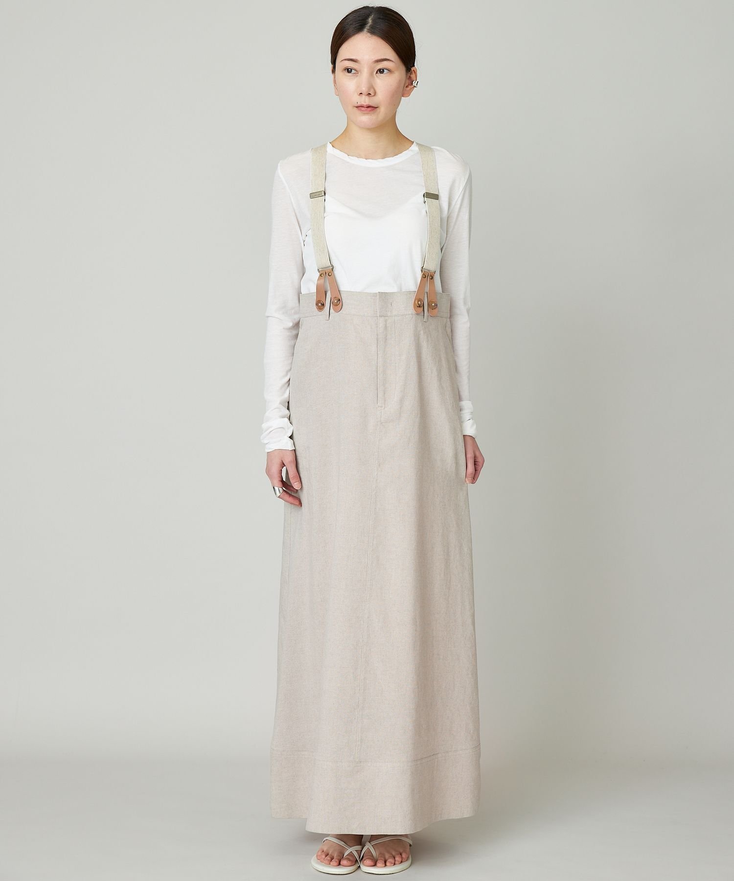 Curensology｜リネンサスペンダースカート | Rakuten Fashion(楽天