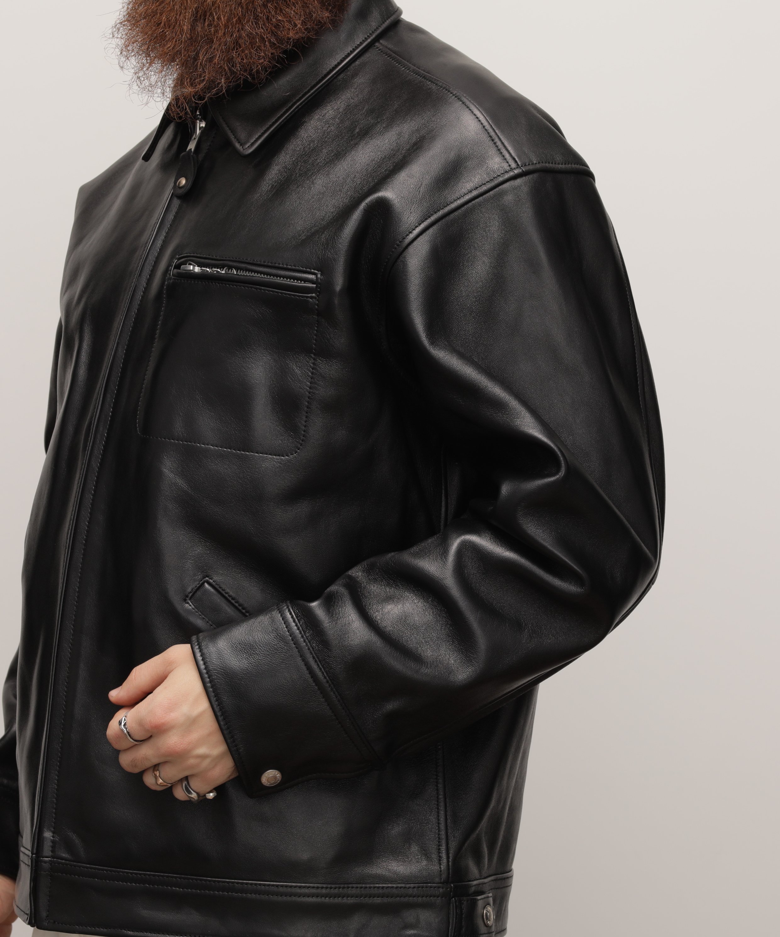 Schott｜LEATHER TRACKER JACKET/レザートラッカージャケット