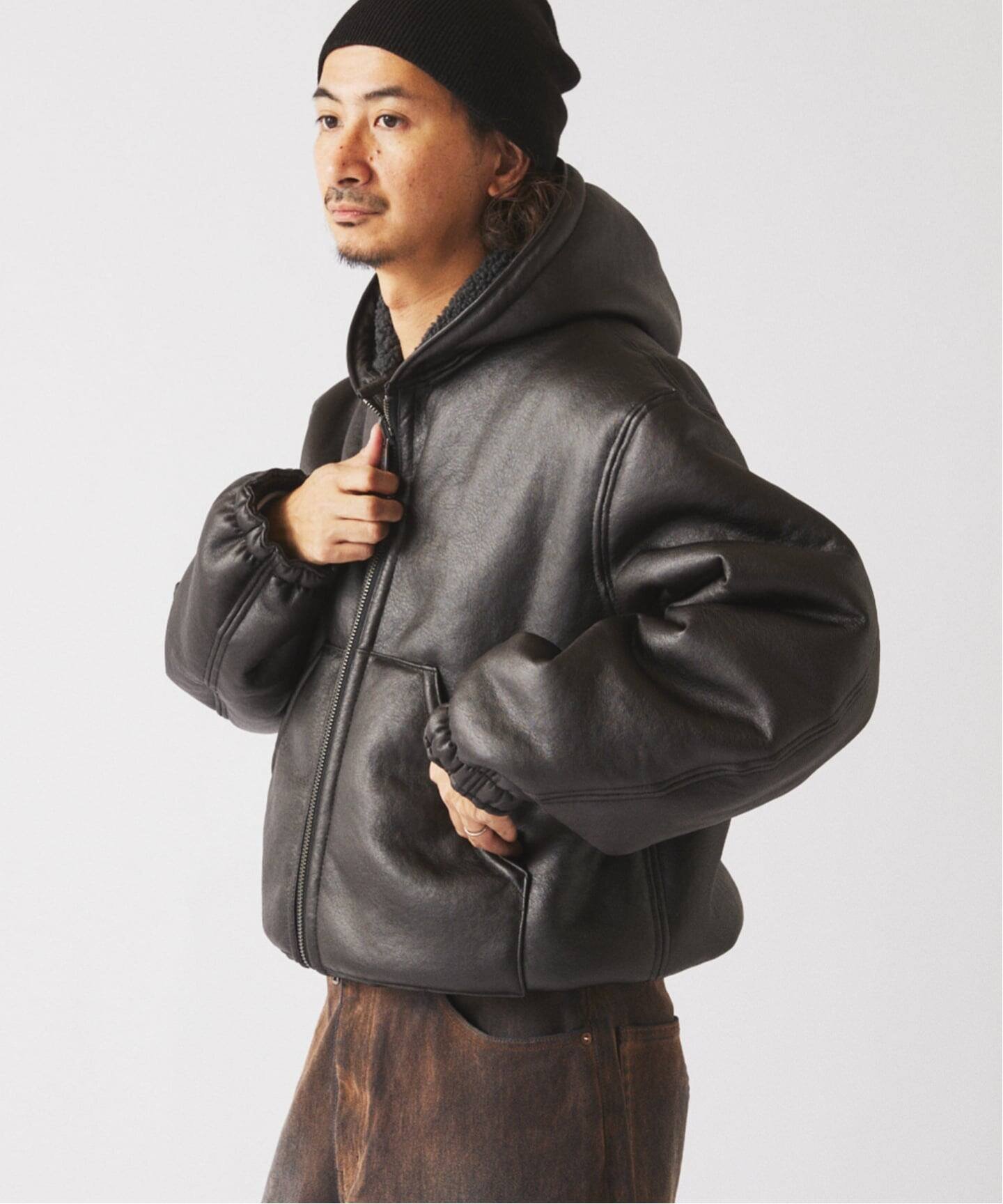 JOURNAL STANDARD relume｜フェイクムートン リバーシブル フーディ