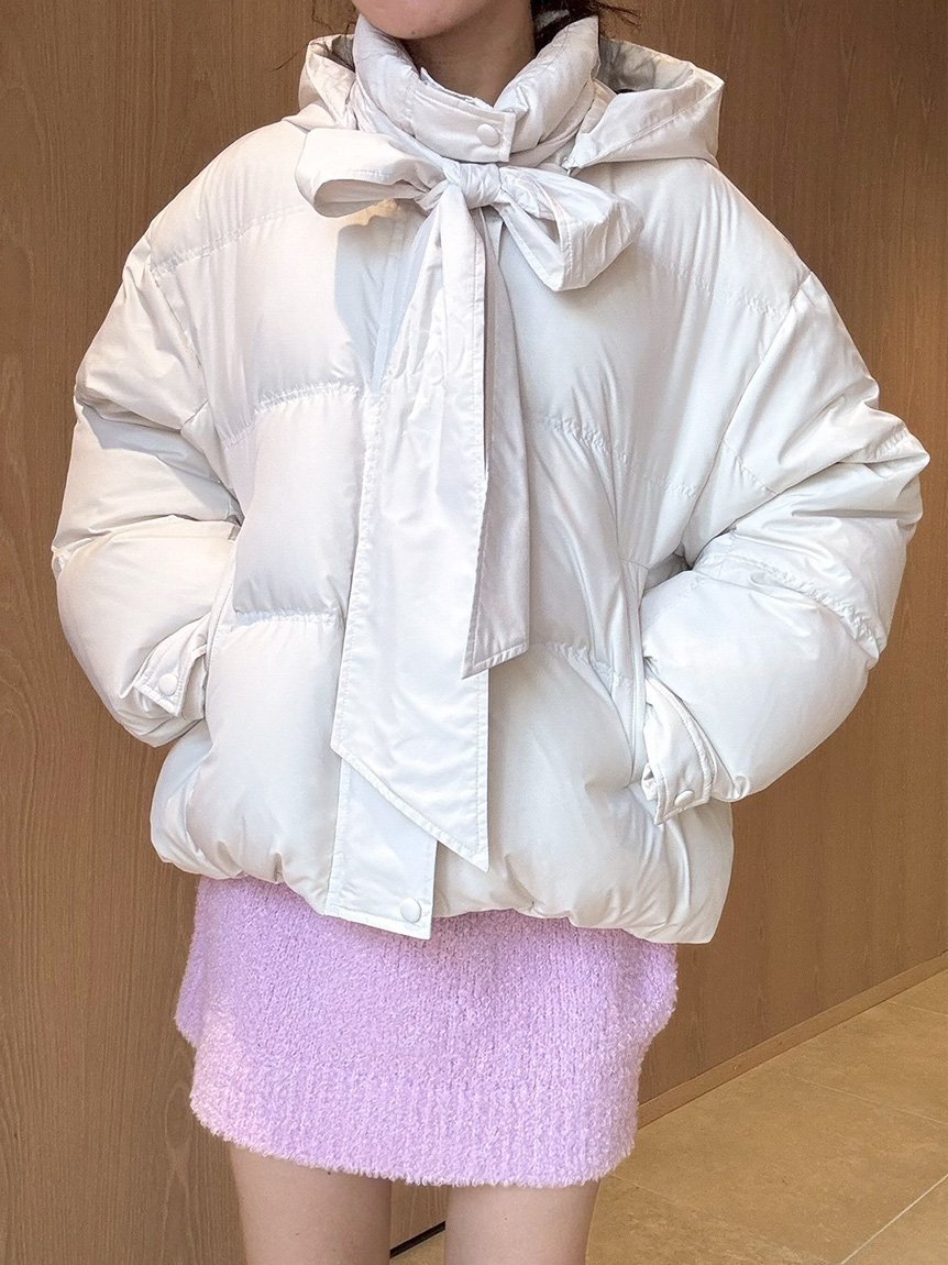 LILY BROWN｜【WEB限定カラー】recycleリボンダウン | Rakuten Fashion