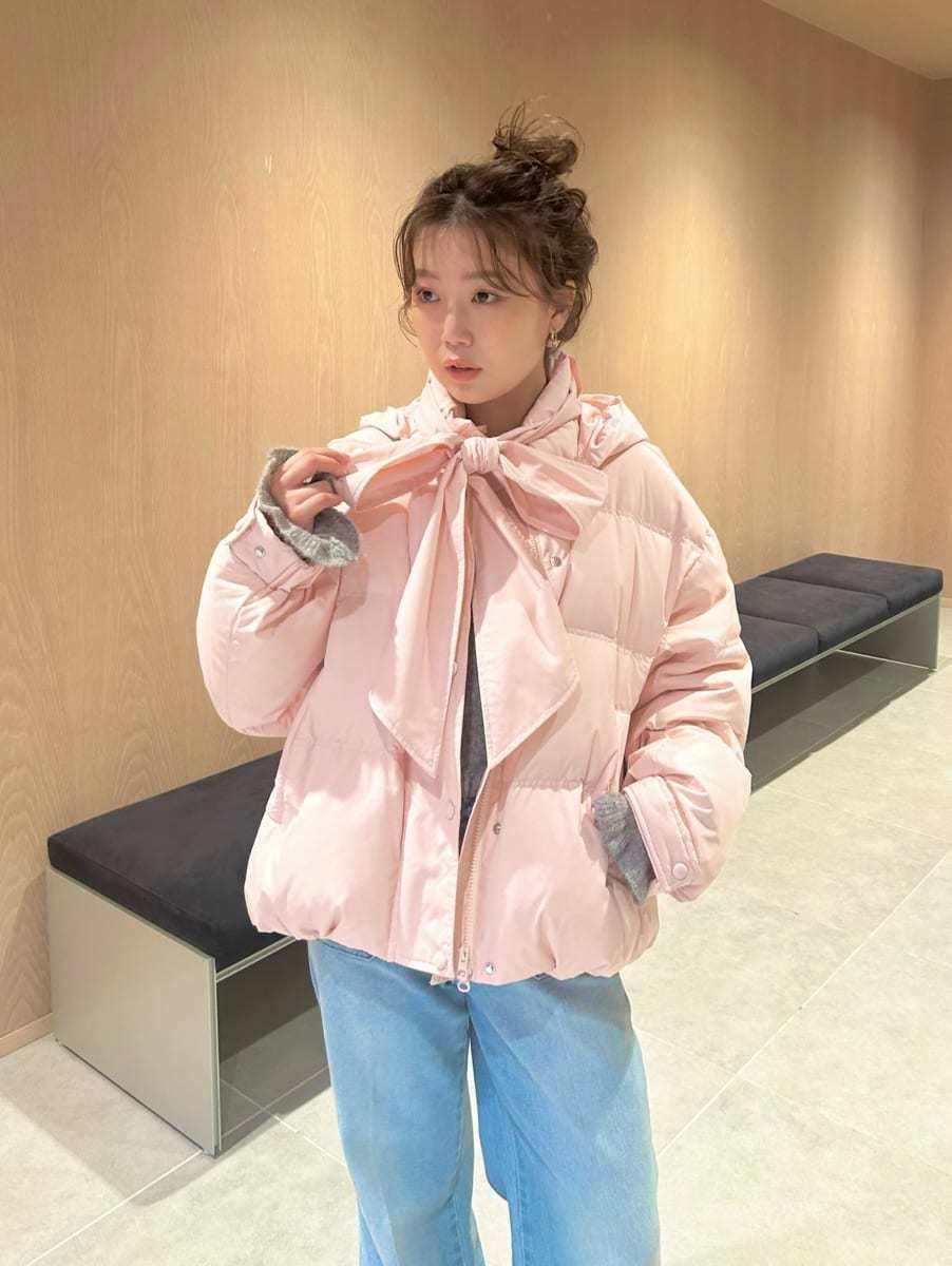 LILY BROWN｜【WEB限定カラー】recycleリボンダウン | Rakuten Fashion