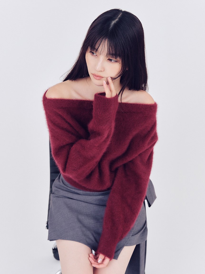 FRAY I.D｜フォックスカシミアオフショルニットトップス | Rakuten