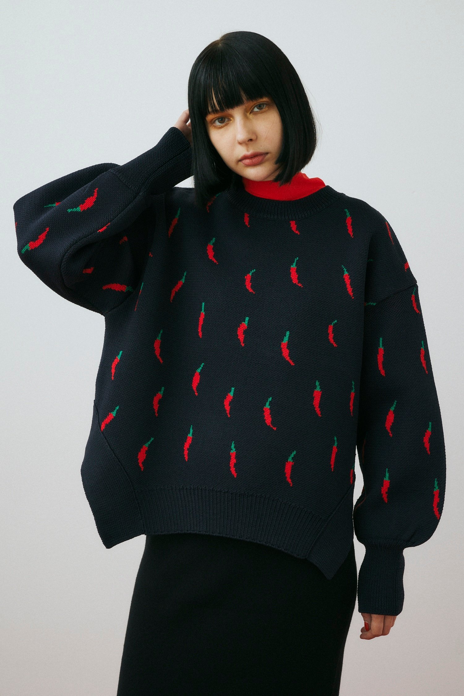 HeRIN.CYE｜Chili pattern knit pullover | Rakuten Fashion(楽天