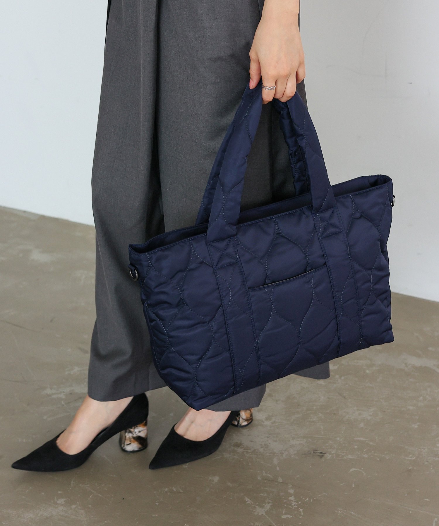 VitaFelice｜キルティング2wayトートバッグ レディース a4 大きめ 軽量