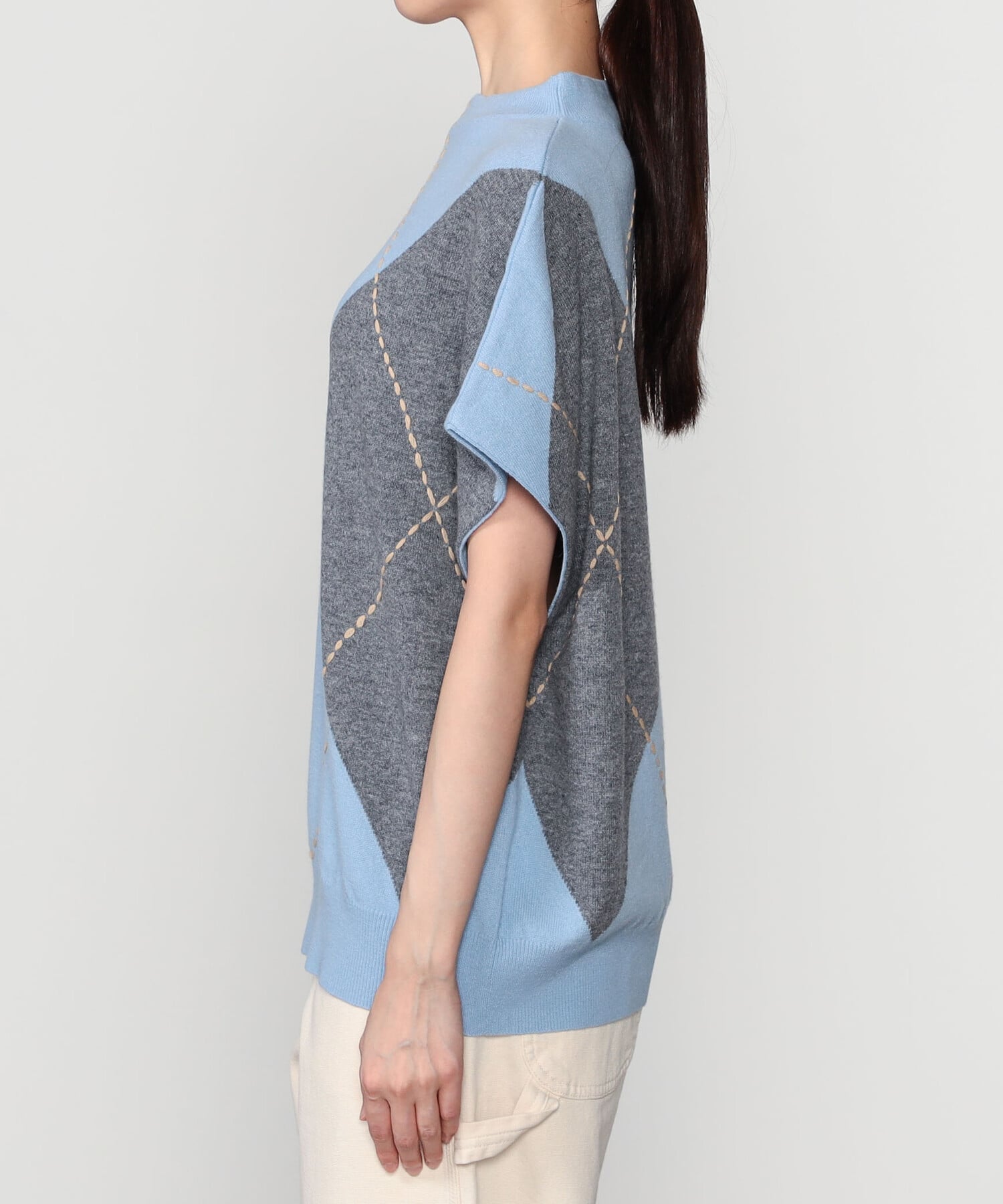 Bshop｜ADAWAS | ボトルネック アーガイルベスト WOMEN | Rakuten