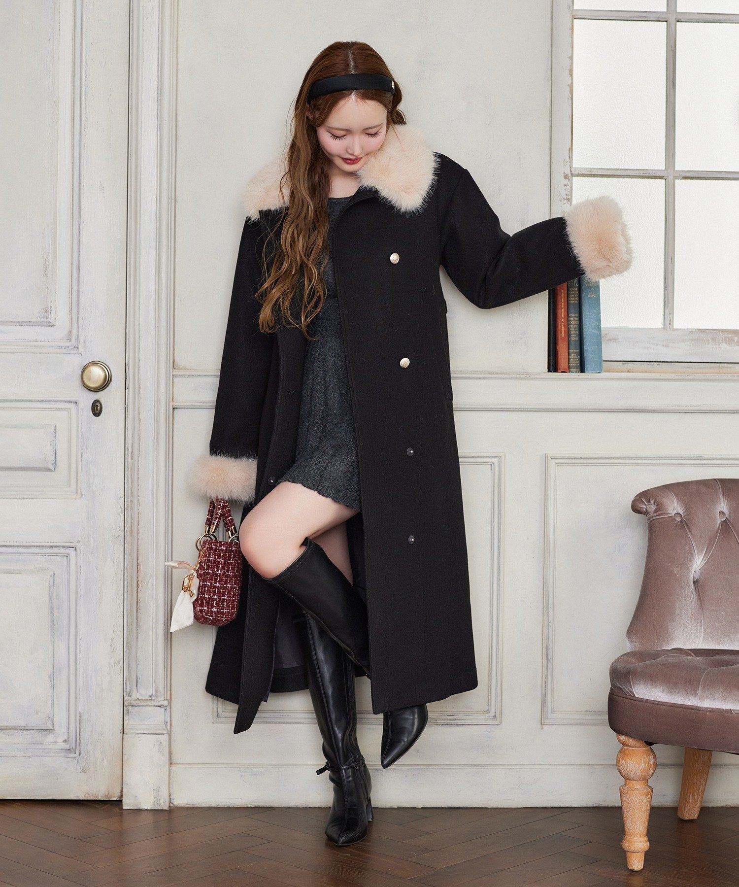 one after another NICE CLAUP｜ファー付マルチロングコート | Rakuten