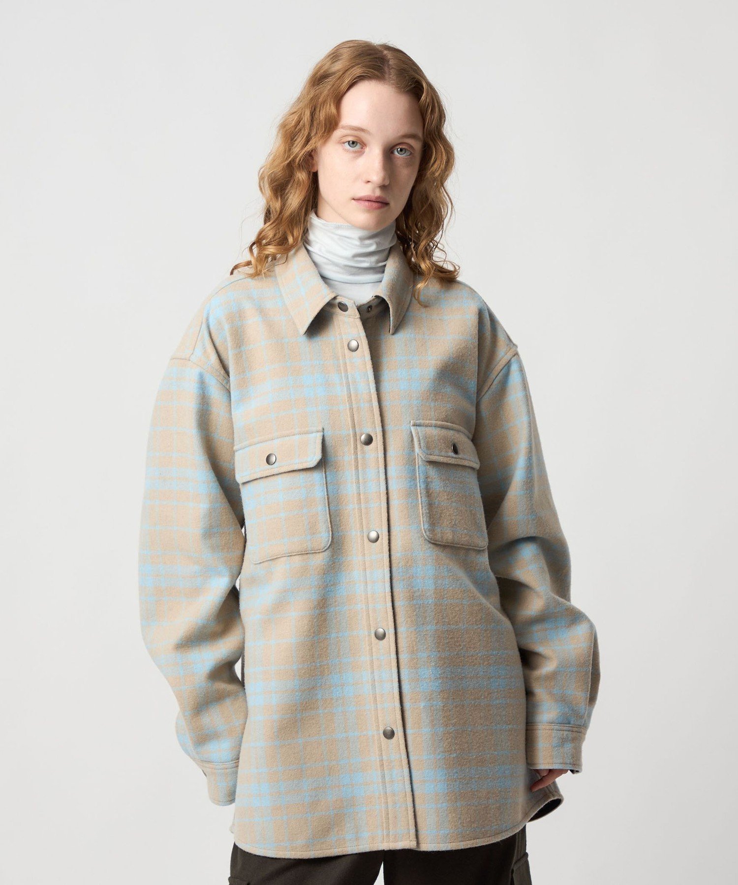 H BEAUTY&YOUTH BIG CHECK CPO JACKET サイズM H BEAUTY&YOUTH UNITED ARROWS（エイチビューティーアンドユース