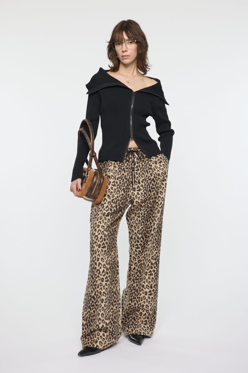 moussy｜BIG COLLAR ZIP UP ニットトップス | Rakuten Fashion(楽天