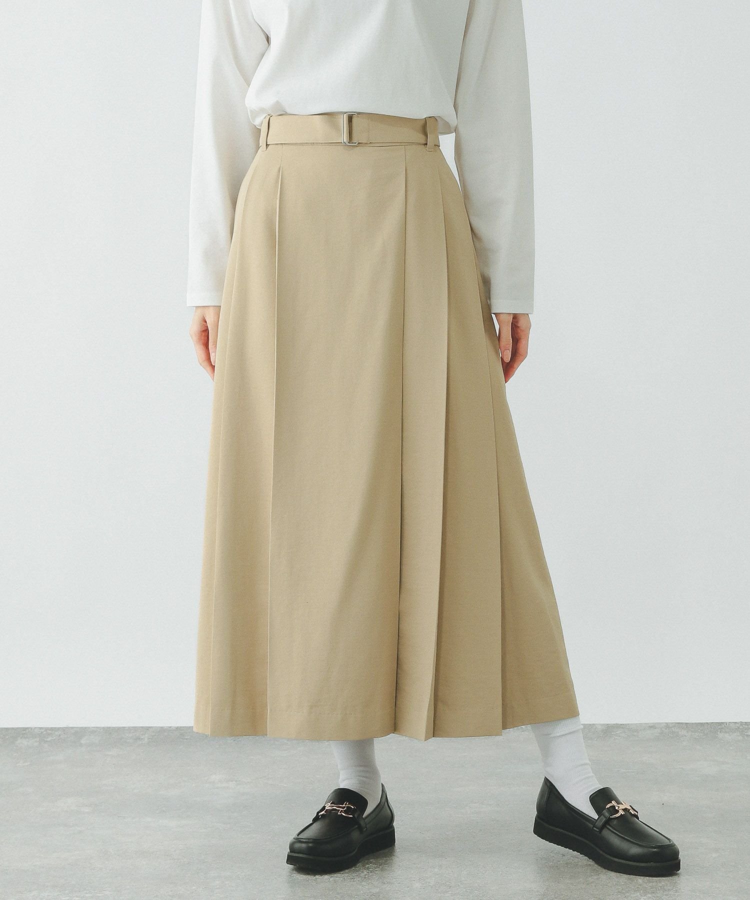 GLOBAL WORK｜イージーケアチノプリーツスカート/290670 | Rakuten