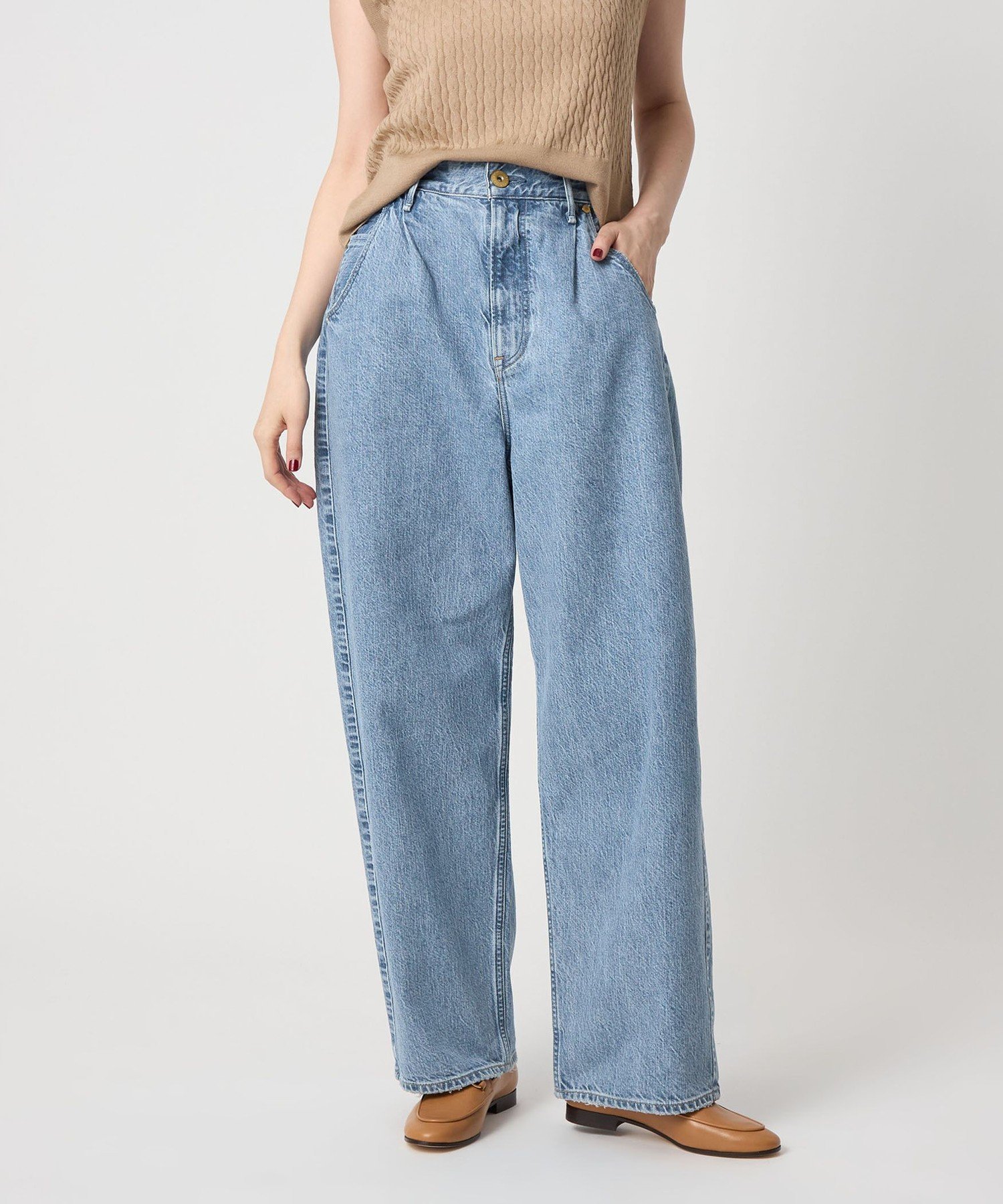 upper hights for conte タックデニムパンツ UN UNITED ARROWS｜【別注】<upper hights for conte>タックデニムパンツ