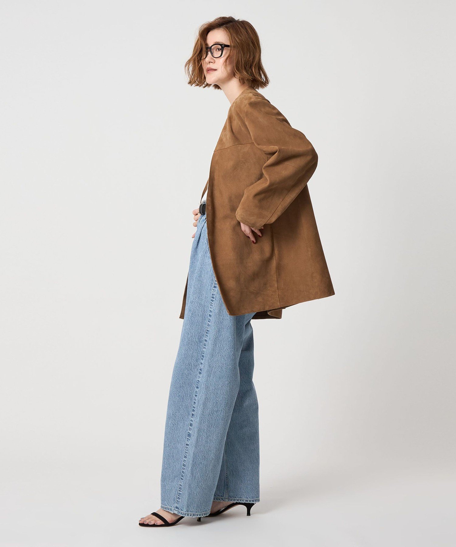 【別注】＜upper hights for conte＞タックデニムパンツ UN 別注】＜upper hights for conte＞タックデニムパンツ UN