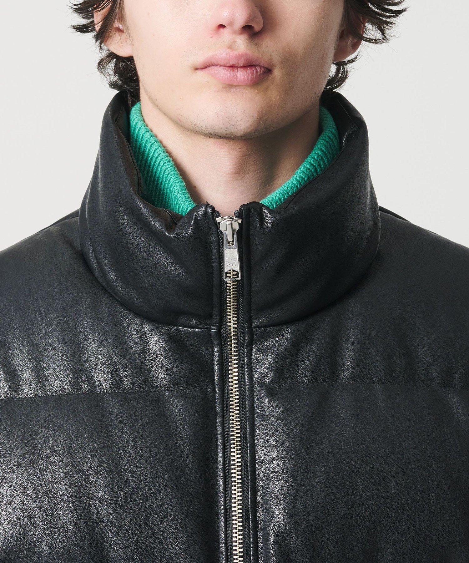 BEAUTY&YOUTH UNITED ARROWS｜レザーライク ダウン ジャケット