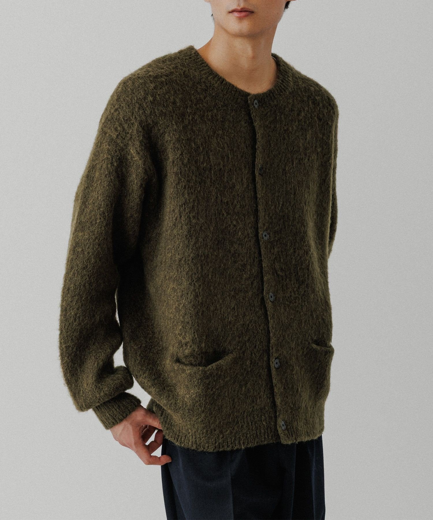 ADAM ET ROPE'｜モヘアミックス オーバーサイズ クルーネック