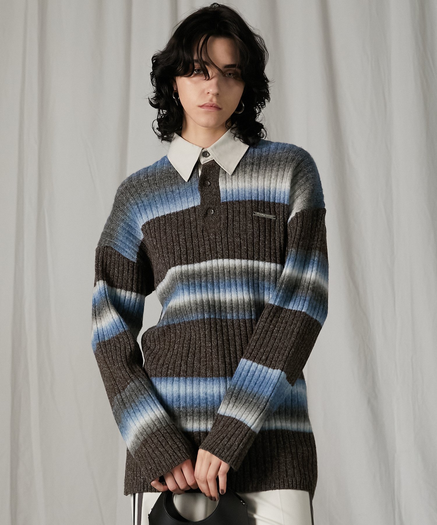 PRANK PROJECT｜カスリボーダーラガーニット / Blur Border Rugger