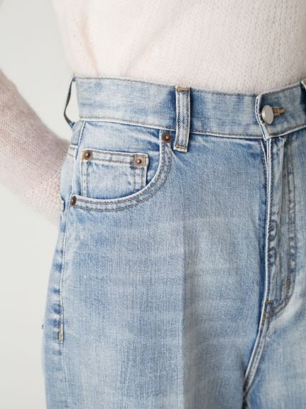 FRAY I.D｜ハイウエストセンタープレスワイドデニム | Rakuten Fashion