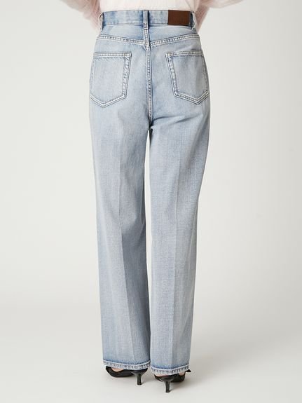 FRAY I.D｜ハイウエストセンタープレスワイドデニム | Rakuten Fashion