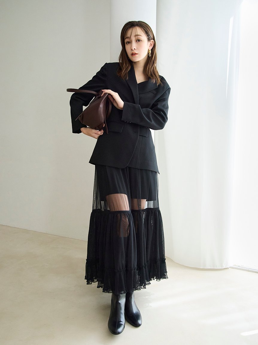 FRAY I.D｜プリーツヘムチュールスカート | Rakuten Fashion(楽天