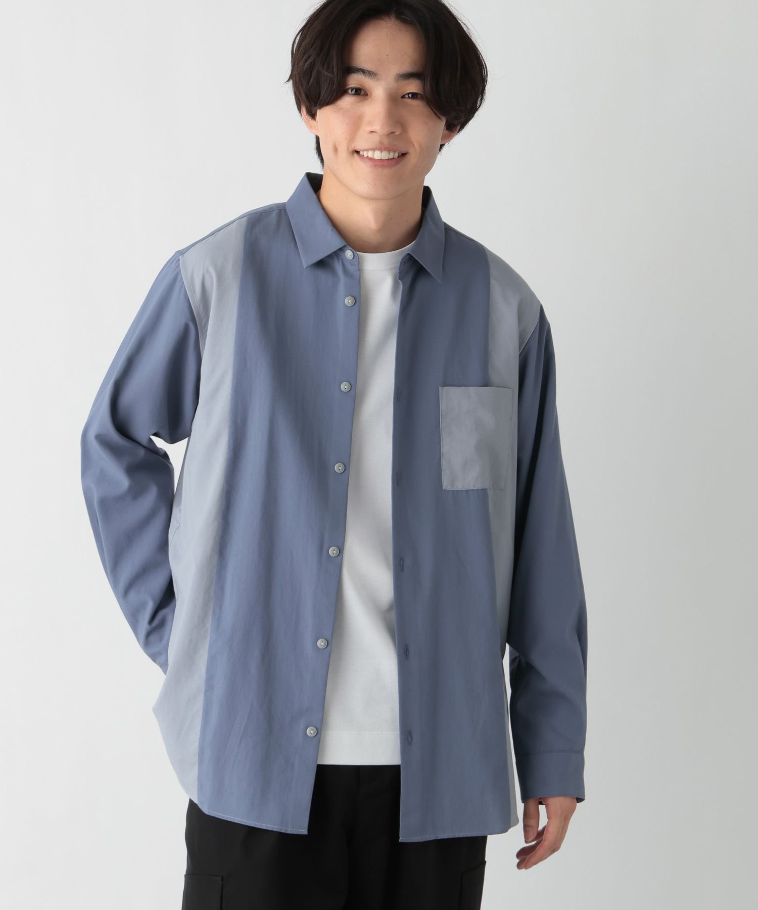 GLOBAL WORK｜サラサマ切り替えシャツ/長袖/234564 | Rakuten Fashion