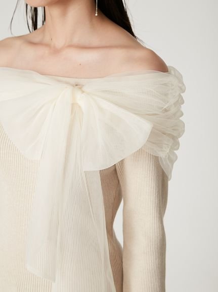 FRAY I.D｜3wayリボンオフショルニットプルオーバー | Rakuten Fashion