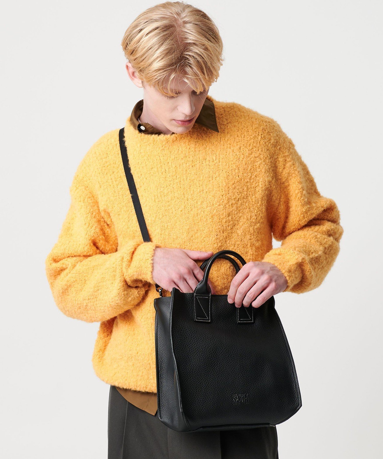 BEAUTY&YOUTH UNITED ARROWS｜スタンダード レザー ミニ トート バッグ