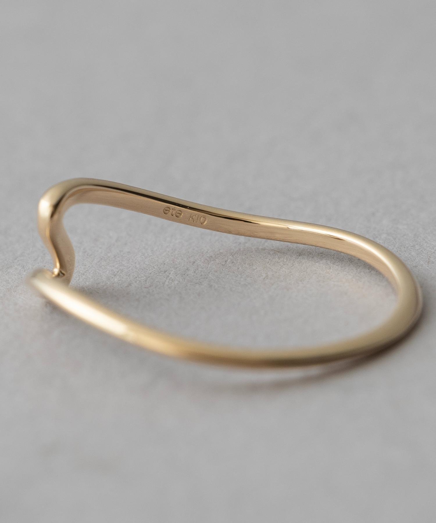 ete｜[レイヤード] K10YG ウェーブ リング | Rakuten Fashion(楽天