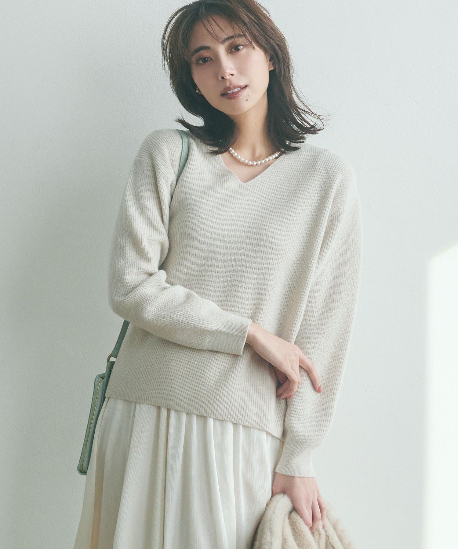 23区｜【洗える】ウールカシミヤ Vネック ニット | Rakuten Fashion