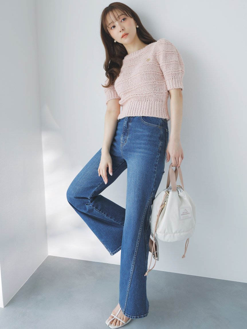 SNIDEL｜【00サイズあり】Sustainableストレッチフレアデニムパンツ