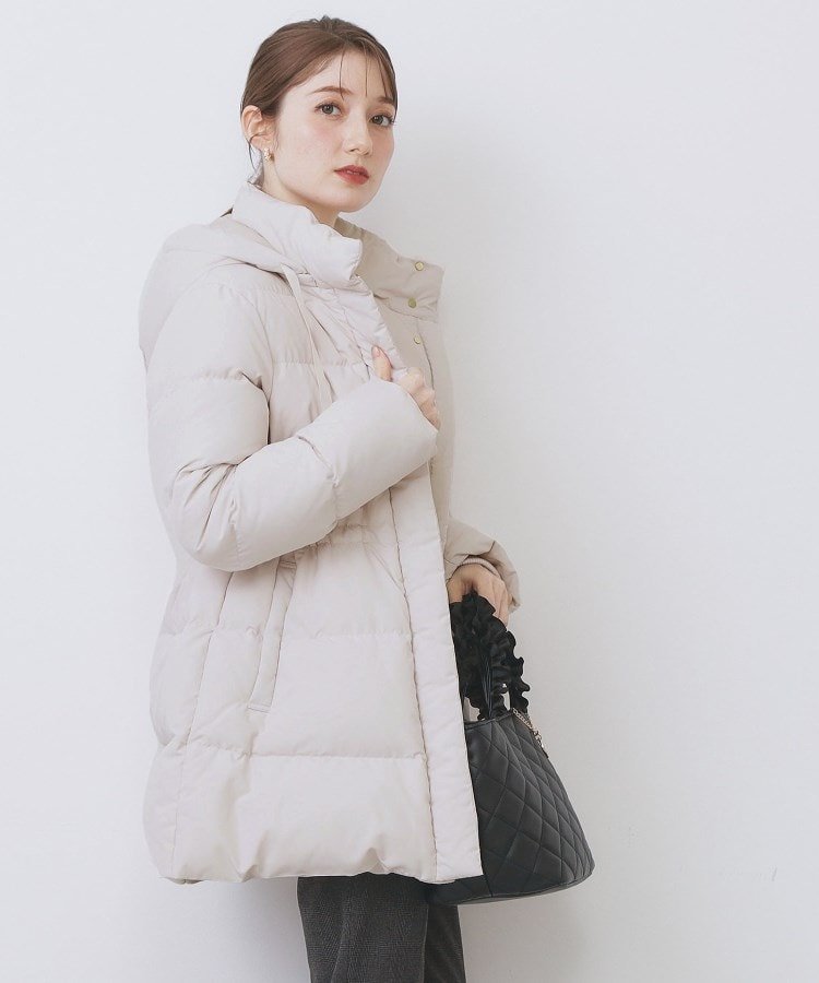 index｜KAWADAダウンドロストミドルコート【撥水/洗濯機OK/2WAY/静電気
