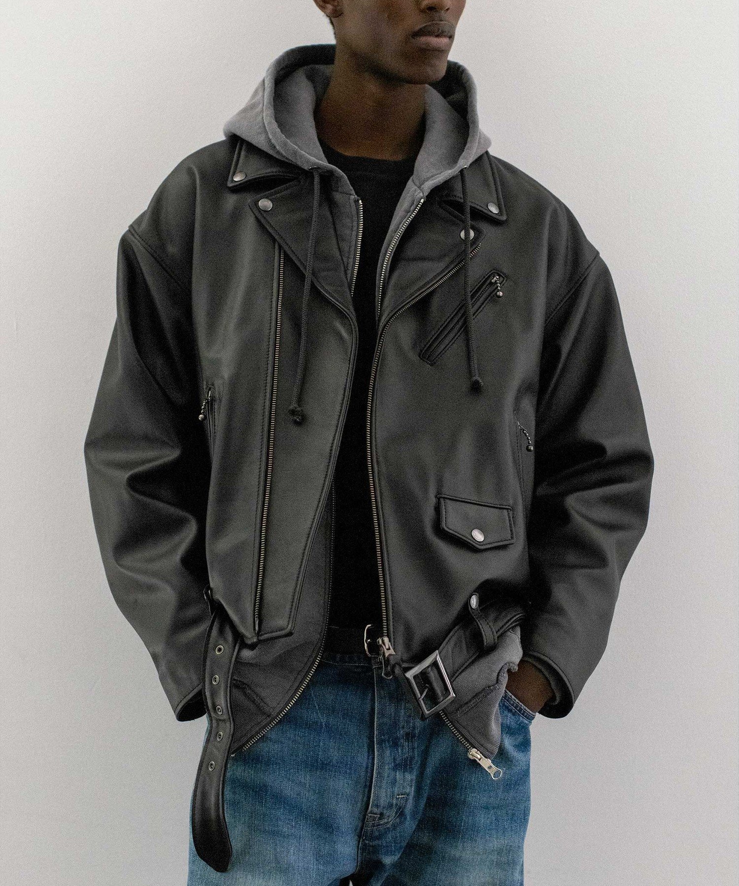 BEAUTY&YOUTH BY シープレザー ダブル ライダース ジャケット BEAUTY&YOUTH UNITED ARROWS（ビューティーアンドユースユナイテッド