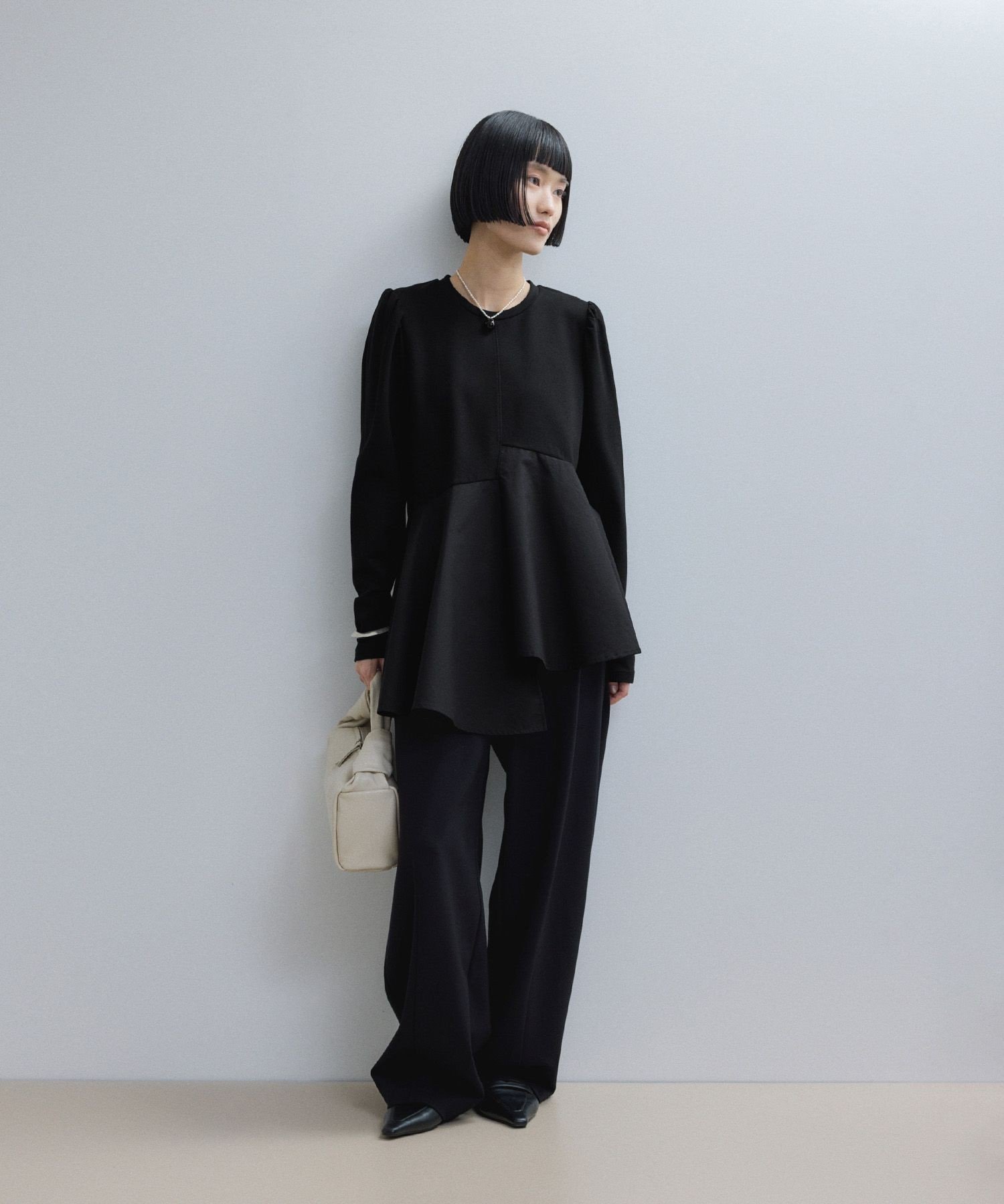 ADAM ET ROPE'｜【WEB限定】フリルペプラムロングスリーブカットソー