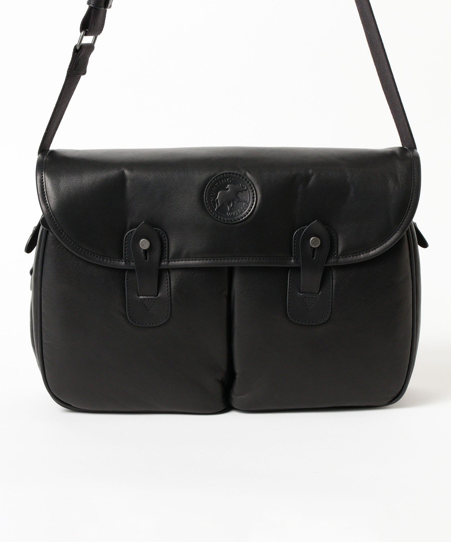 BEAMS MEN｜【別注】HUNTING WORLD / レザー キャリーオール M