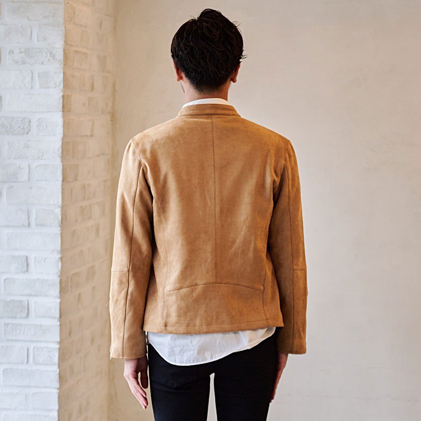 SILVER BULLET｜CavariA スウェードシングルライダースジャケット