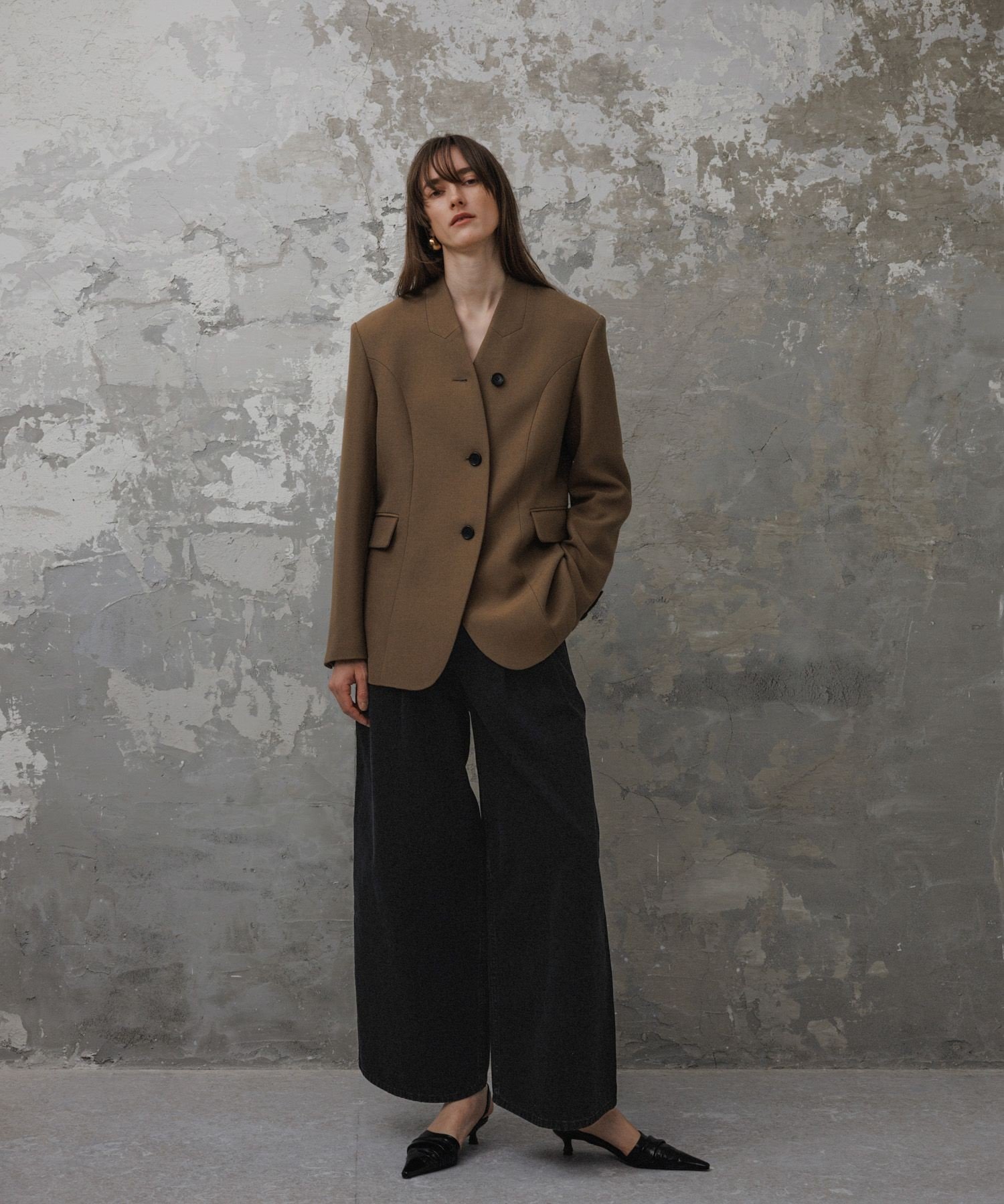 ADAM ET ROPE'｜【EMOELLE】・【サステナブル】ドレスデニムパンツ