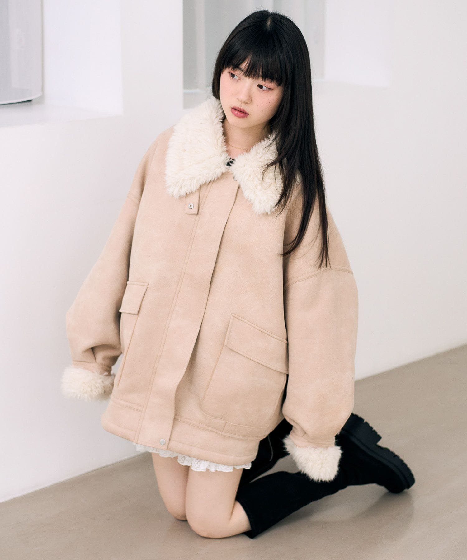 Heather｜【今季No.1!大注目の愛されアウター】ファーカラーBIG