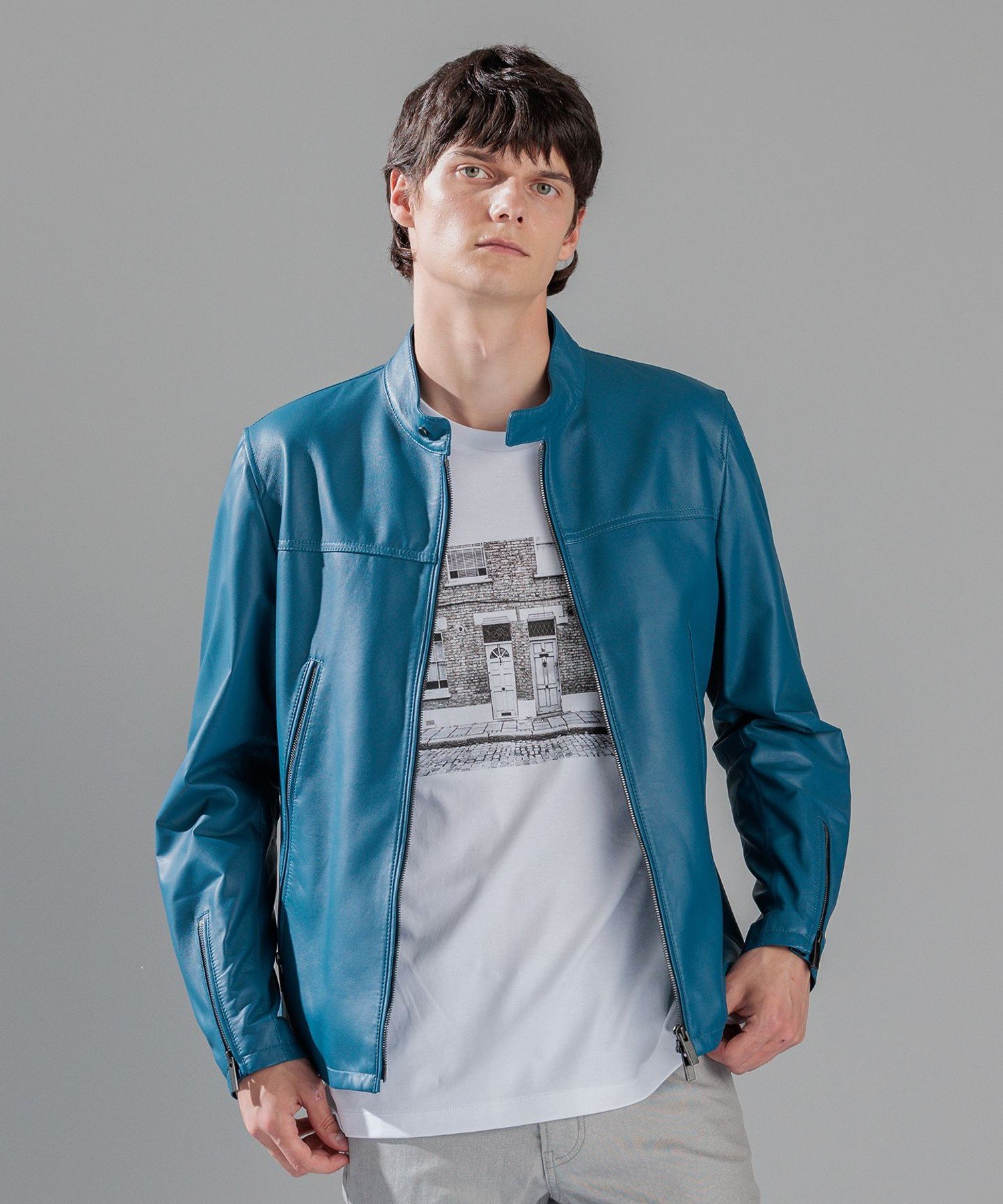 JOSEPH HOMME｜ライトラムナッパ レザー シングルライダース | Rakuten